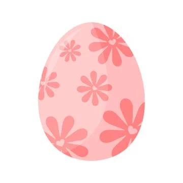Floral Flower Pattern Easter Egg Illustration Illustrazione stock