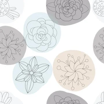 Floral flowers seamless pattern, background Stock Illustration