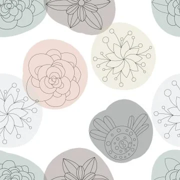 Floral flowers seamless pattern, background Stock Illustration