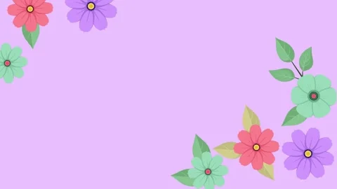 Floral frame animation with copy space Stock Footage 279834593