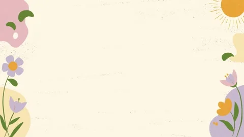 Floral frame background hand-drawn animation Stock Footage 296365997