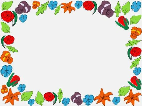 Floral frame background Stock Illustration