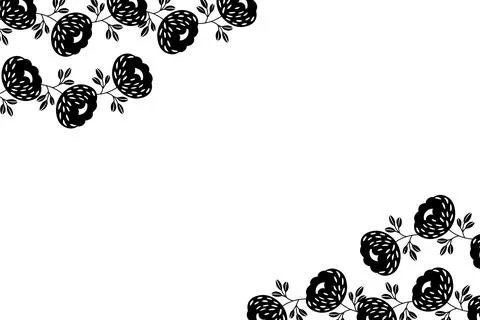 Floral frame based on traditional folk art ornaments on white background. Ornate Stock Illustration