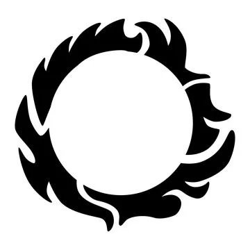 Floral Frame Circle Shape, Simple Vector Illustration Stock Illustration