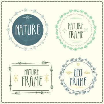 Floral Frame Collection Stock Illustration