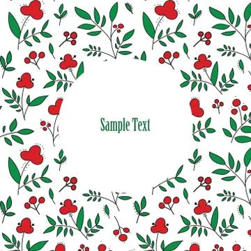 Floral frame design Stock Illustration