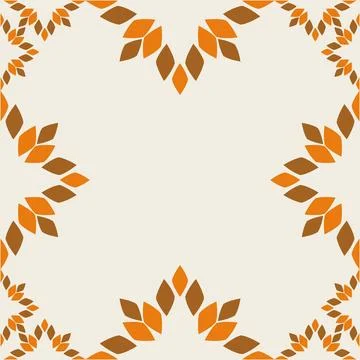Floral frame with floral element Stock Illustration