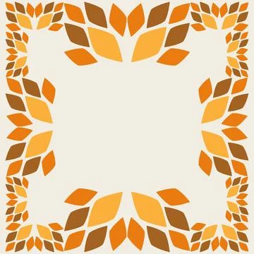 Floral frame with floral element Stock Illustration