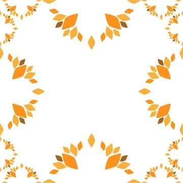 Floral frame with floral element Stock Illustration