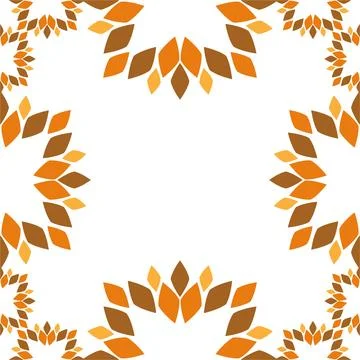 Floral frame with floral element Stock Illustration