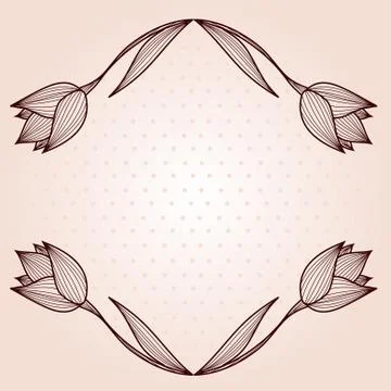 Floral frame Stock Illustration