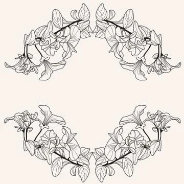 Floral frame Stock Illustration
