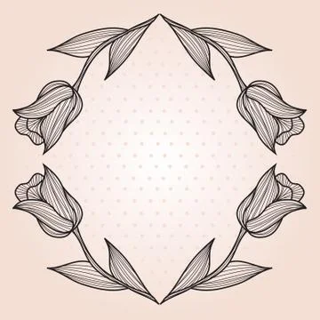 Floral frame Stock Illustration