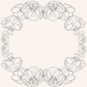 Floral frame Stock Illustration