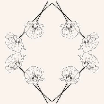 Floral frame Stock Illustration