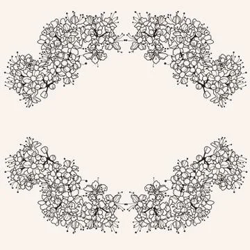 Floral frame Stock Illustration