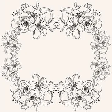 Floral frame Stock Illustration
