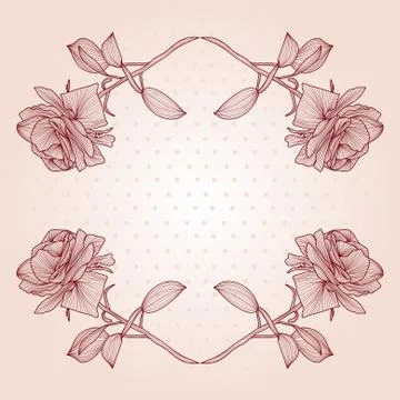 Floral frame Stock Illustration