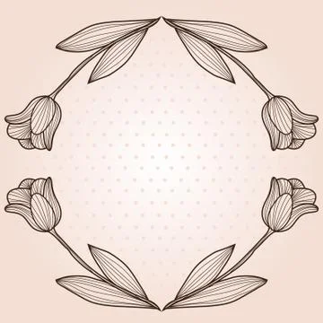 Floral frame Stock Illustration