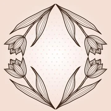 Floral frame Stock Illustration