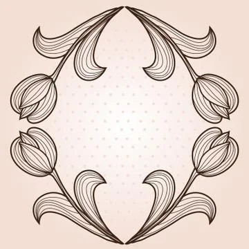 Floral frame Illustrazione stock