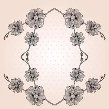 Floral frame Stock Illustration