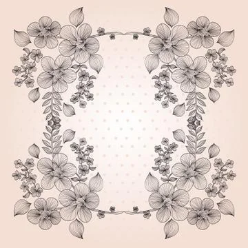 Floral frame Stock Illustration