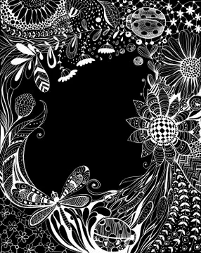 Floral frame Stock Illustration