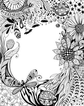 Floral frame Stock Illustration