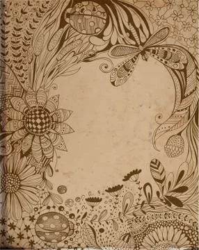 Floral frame Stock Illustration