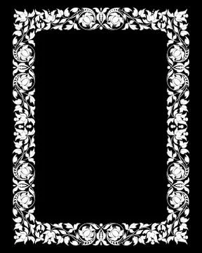 Floral frame Stock Illustration