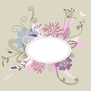 Floral frame Stock Illustration