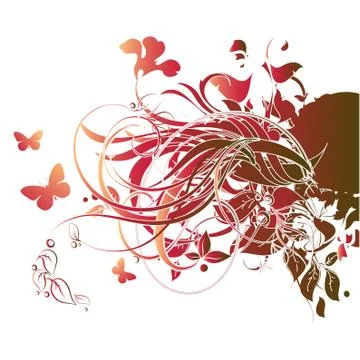 Floral frame Stock Illustration