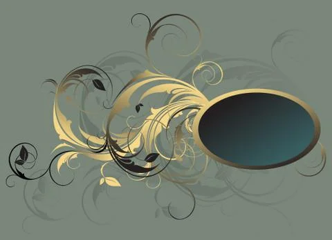 Floral frame Illustrazione stock