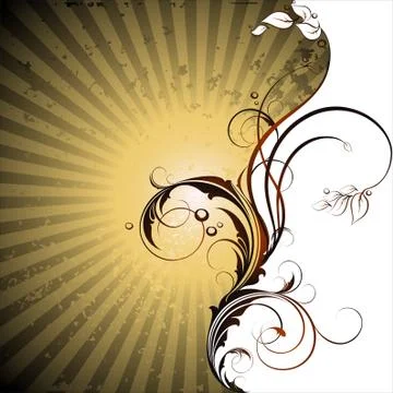 Floral frame Stock Illustration