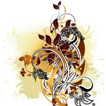 Floral frame Stock Illustration