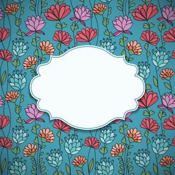 Floral Frame Stock Illustration