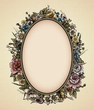 Floral Frame Stock Illustration