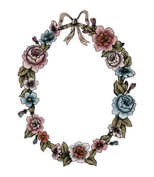 Floral Frame Stock Illustration
