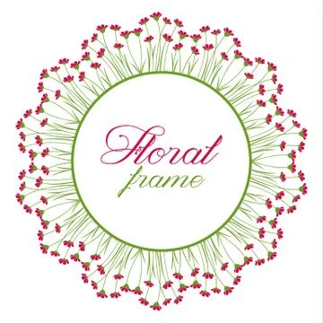 Floral Frame Stock Illustration