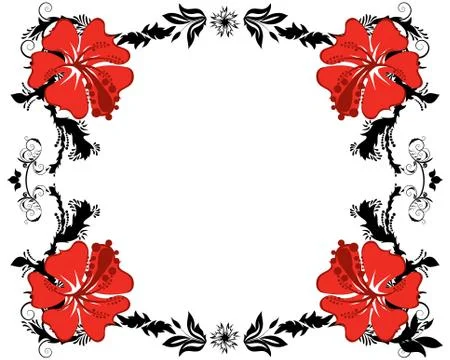 Floral frame Stockillustratie