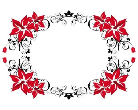 Floral frame Stock Illustration