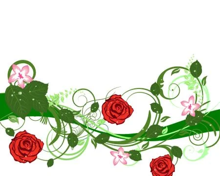 Floral frame Stockillustratie