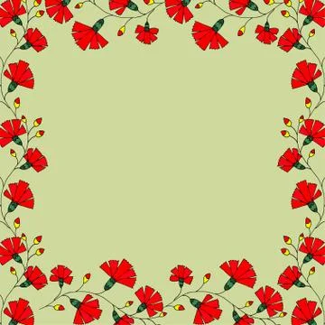 Floral frame Illustrazione stock