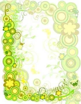 Floral frame Stock Illustration