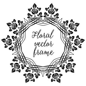 Floral frame Stock Illustration