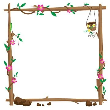 Floral frame Stock Illustration