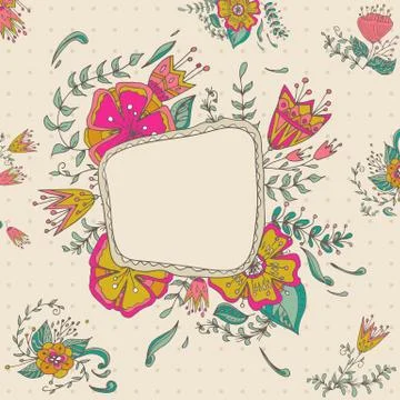 Floral Frame Stock Illustration