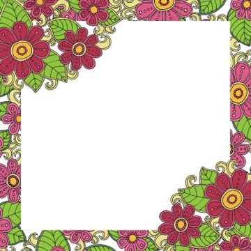 Floral frame. Stock Illustration