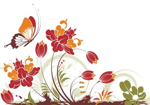 Floral frame 스톡 일러스트